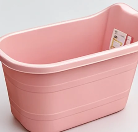 Pink One-Piece Plastic Baby Bathtub