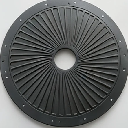 Circular Industrial Guide Cover with Radial Ribs