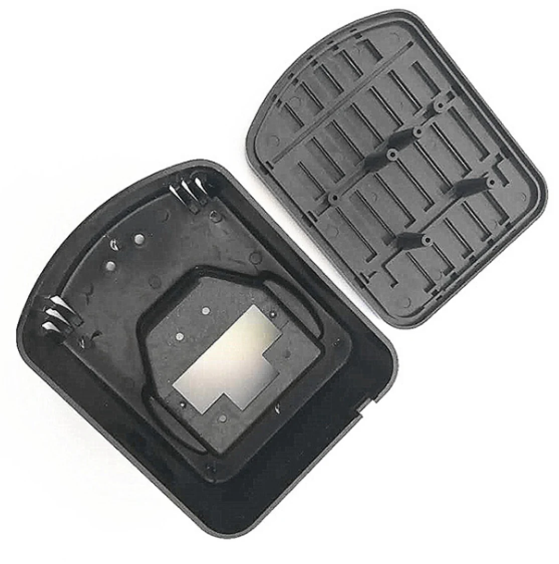 Two-Piece Black Plastic Instrument Enclosure