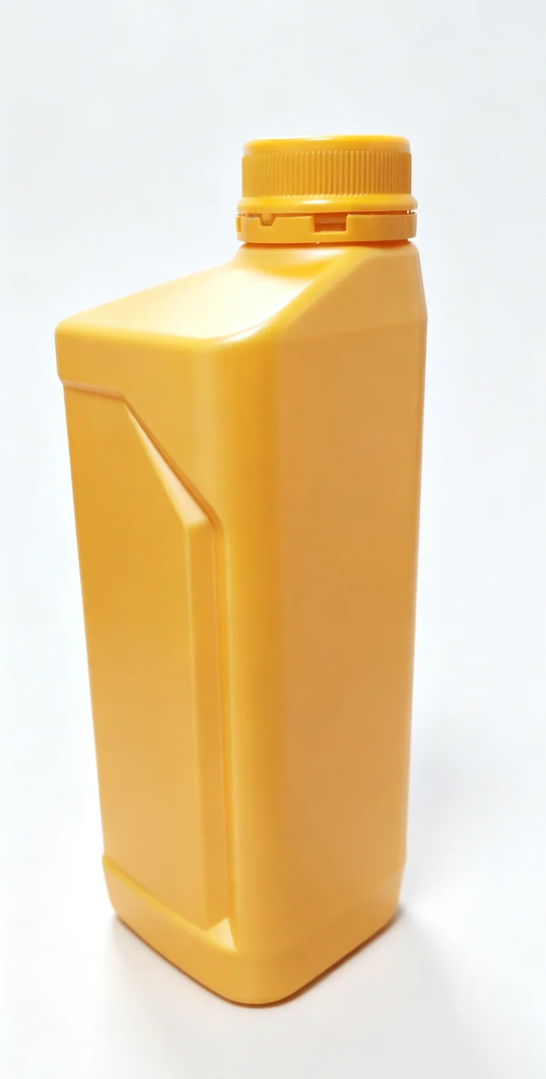 Yellow Plastic Oil Bottle
