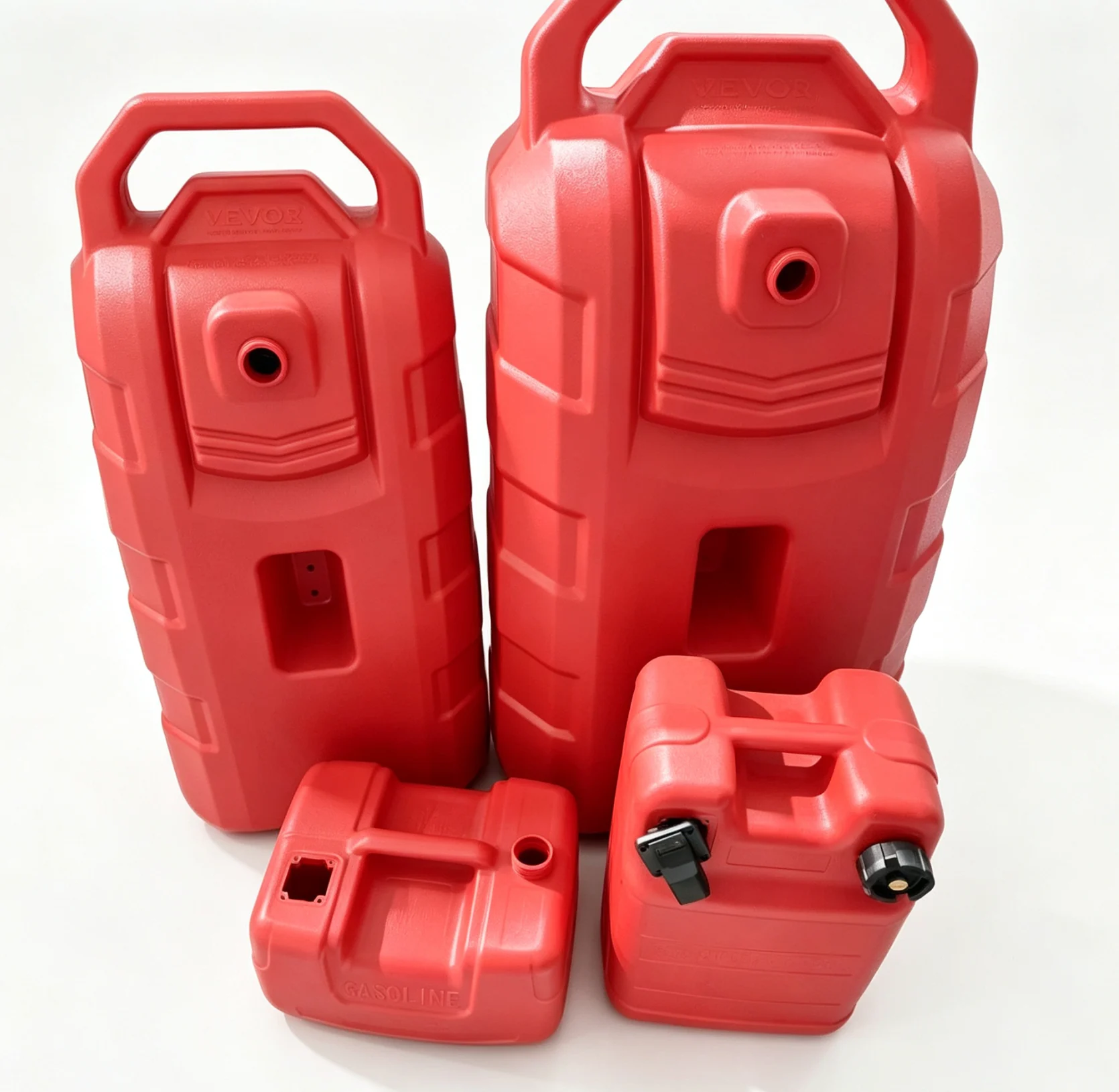 Portable Red Plastic Fuel Can
