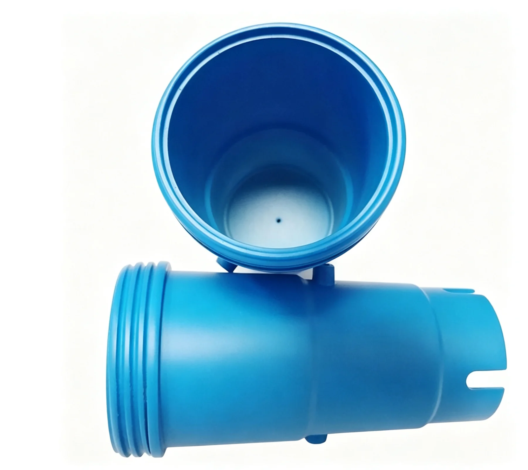 Blue Industrial Threaded Plastic Cylinder